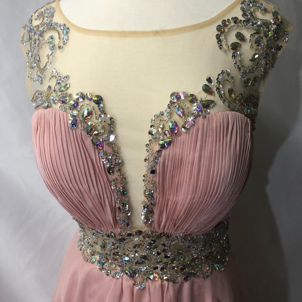 Rachel Allen Pink Blush Dress 6645 NWT size 14